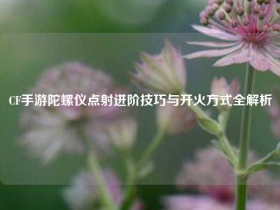 CF手游陀螺仪点射进阶技巧与开火方式全解析