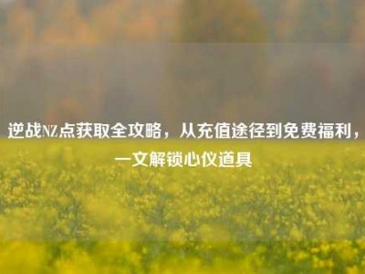逆战NZ点获取全攻略，从充值途径到免费福利，一文解锁心仪道具