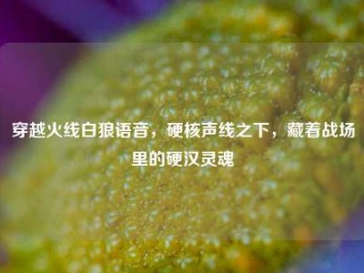 穿越火线白狼语音，硬核声线之下，藏着战场里的硬汉灵魂