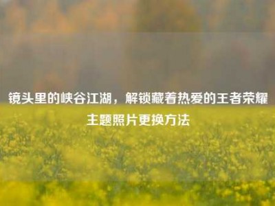 镜头里的峡谷江湖，解锁藏着热爱的王者荣耀主题照片更换方法