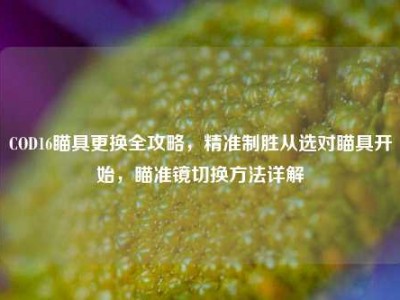 COD16瞄具更换全攻略，精准制胜从选对瞄具开始，瞄准镜切换方法详解