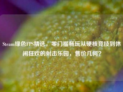 Steam绿色FPS精选，零门槛畅玩从硬核竞技到休闲狂欢的射击乐园，售价几何？