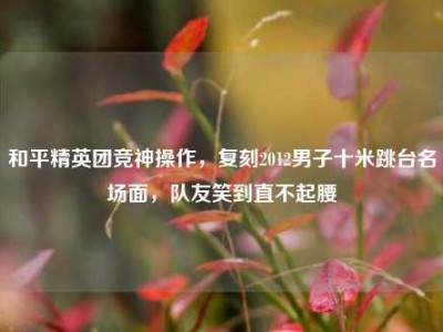 和平精英团竞神操作，复刻2012男子十米跳台名场面，队友笑到直不起腰