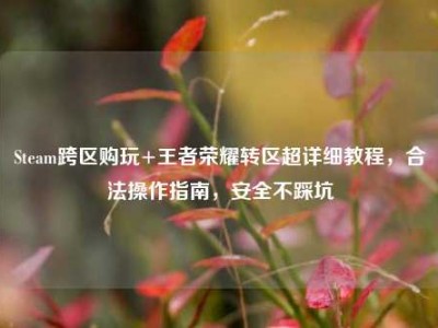 Steam跨区购玩+王者荣耀转区超详细教程，合法操作指南，安全不踩坑