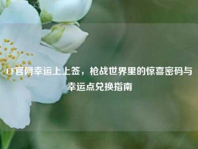 CF官网幸运上上签，枪战世界里的惊喜密码与幸运点兑换指南