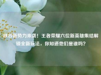 峡谷新势力来袭！王者荣耀六位新英雄集结解锁全新玩法，你知道他们是谁吗？