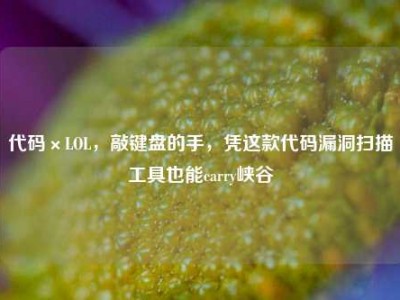 代码×LOL，敲键盘的手，凭这款代码漏洞扫描工具也能carry峡谷