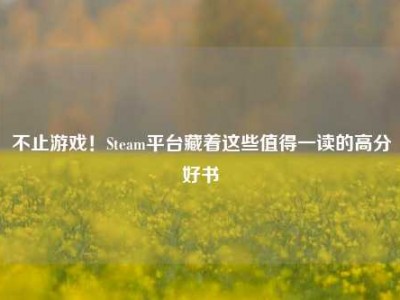 不止游戏！Steam平台藏着这些值得一读的高分好书