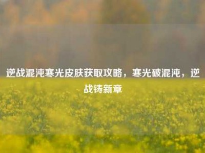 逆战混沌寒光皮肤获取攻略，寒光破混沌，逆战铸新章