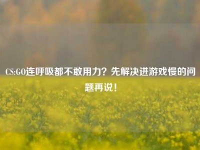 CS:GO连呼吸都不敢用力？先解决进游戏慢的问题再说！
