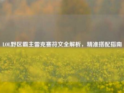 LOL野区霸主雷克赛符文全解析，精准搭配指南