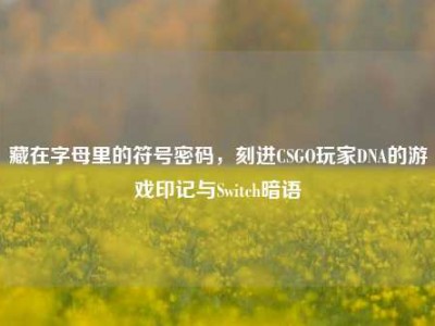 藏在字母里的符号密码，刻进CSGO玩家DNA的游戏印记与Switch暗语