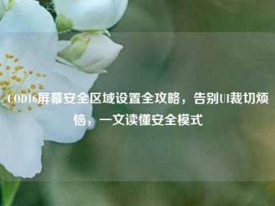 COD16屏幕安全区域设置全攻略，告别UI裁切烦恼，一文读懂安全模式