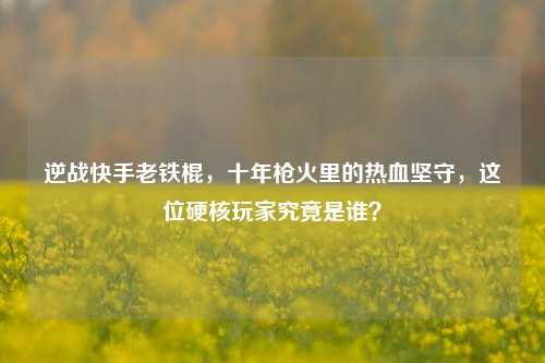 逆战快手老铁棍，十年枪火里的热血坚守，这位硬核玩家究竟是谁？
