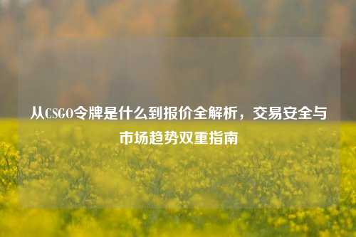 从CSGO令牌是什么到报价全解析，交易安全与市场趋势双重指南