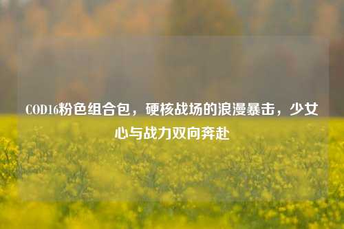 COD16粉色组合包,硬核战场的浪漫暴击,少女心与战力双向奔赴