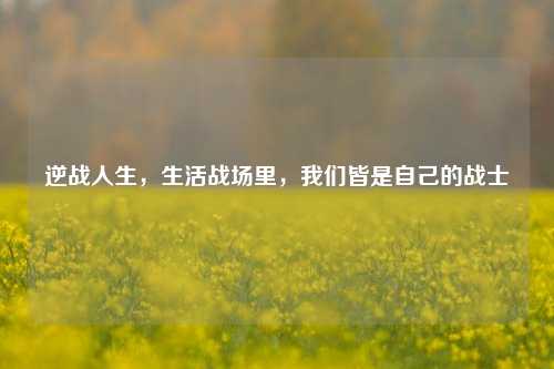 逆战人生,生活战场里,我们皆是自己的战士