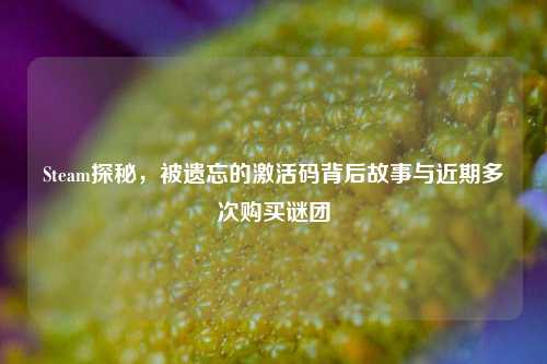 Steam探秘,被遗忘的激活码背后故事与近期多次购买谜团