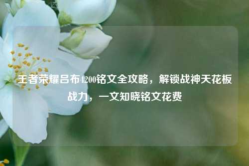 王者荣耀吕布4200铭文全攻略,解锁战神天花板战力,一文知晓铭文花费