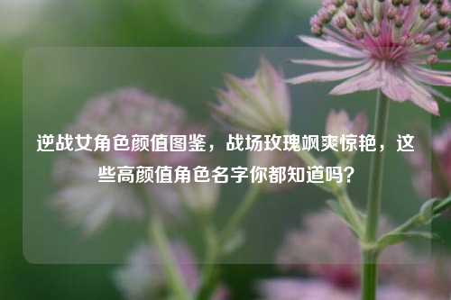 逆战女角色颜值图鉴,战场玫瑰飒爽惊艳,这些高颜值角色名字你都知道吗?