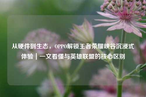 从硬件到生态,OPPO解锁王者荣耀峡谷沉浸式体验|一文看懂与英雄联盟的核心区别