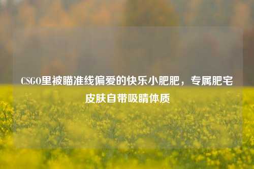 CSGO里被瞄准线偏爱的快乐小肥肥，专属肥宅皮肤自带吸睛体质