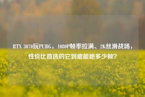 RTX 3070玩PUBG，1080P帧率拉满、2K丝滑战场，性价比首选的它到底能跑多少帧？