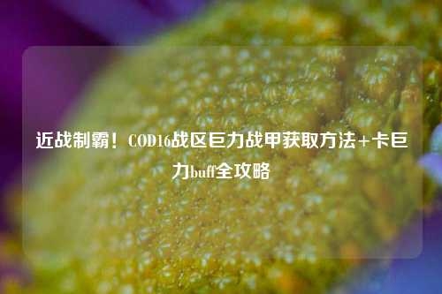 近战制霸!COD16战区巨力战甲获取方法+卡巨力buff全攻略