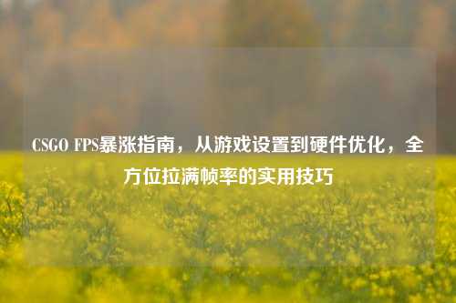 CSGO FPS暴涨指南，从游戏设置到硬件优化，全方位拉满帧率的实用技巧