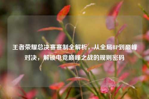 王者荣耀总决赛赛制全解析，从全局BP到巅峰对决，解锁电竞巅峰之战的规则密码