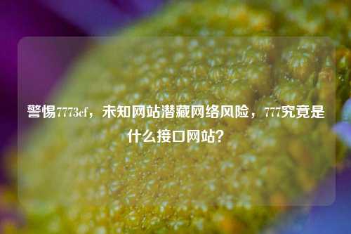 警惕7773cf,未知网站潜藏网络风险,777究竟是什么接口网站?