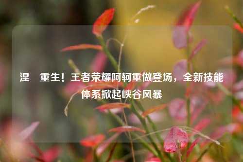涅槃重生!王者荣耀阿轲重做登场,全新技能体系掀起峡谷风暴