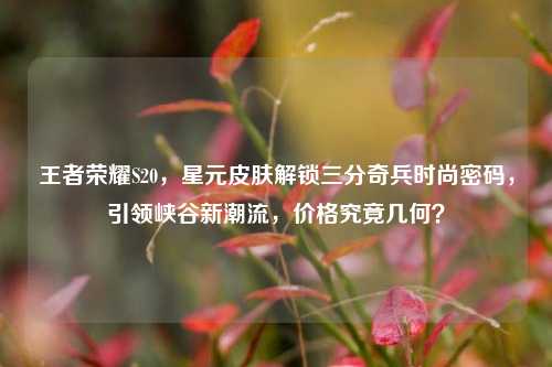 王者荣耀S20,星元皮肤解锁三分奇兵时尚密码,引领峡谷新潮流,价格究竟几何?