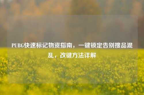 PUBG快速标记物资指南,一键锁定告别搜品混乱,改键方法详解