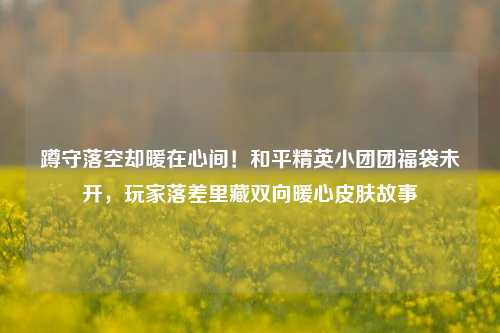 蹲守落空却暖在心间!和平精英小团团福袋未开,玩家落差里藏双向暖心皮肤故事