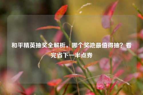 和平精英抽奖全解析,哪个奖池最值得抽?看完省下一半点券