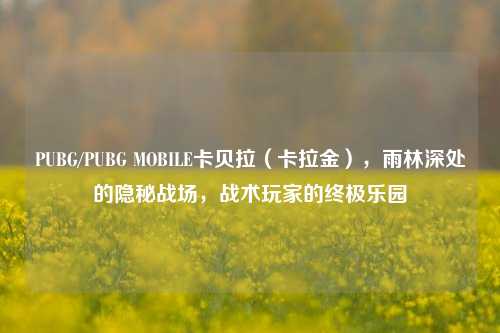 PUBG/PUBG MOBILE卡贝拉(卡拉金),雨林深处的隐秘战场,战术玩家的终极乐园
