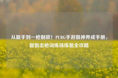 从新手到一枪制敌!PUBG手游狙神养成手册,新狙击枪训练场练狙全攻略