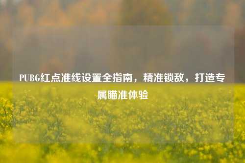 PUBG红点准线设置全指南，精准锁敌，打造专属瞄准体验