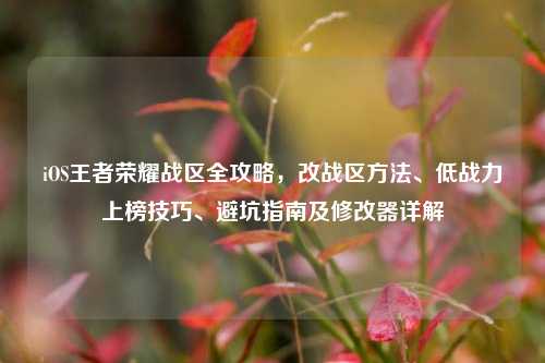 iOS王者荣耀战区全攻略，改战区方法、低战力上榜技巧、避坑指南及修改器详解