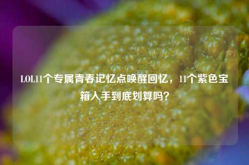 LOL11个专属青春记忆点唤醒回忆,11个紫色宝箱入手到底划算吗?