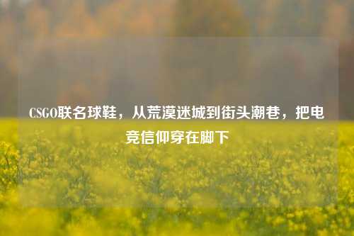 CSGO联名球鞋，从荒漠迷城到街头潮巷，把电竞信仰穿在脚下