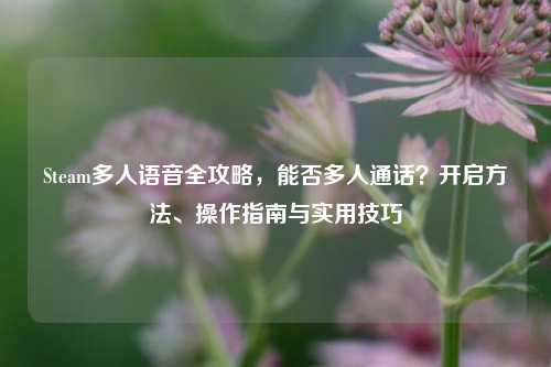 Steam多人语音全攻略，能否多人通话？开启方法、操作指南与实用技巧
