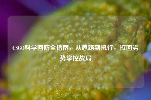CSGO科学回防全指南,从思路到执行,拉回劣势掌控战局