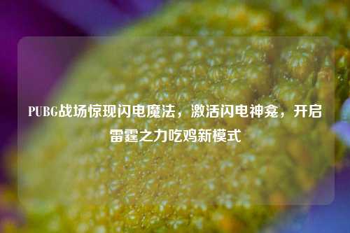 PUBG战场惊现闪电魔法,激活闪电神龛,开启雷霆之力吃鸡新模式