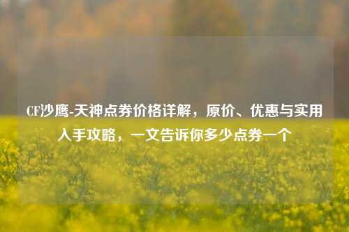 CF沙鹰-天神点券价格详解,原价、优惠与实用入手攻略,一文告诉你多少点券一个