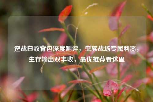 逆战白蚁背包深度测评,虫族战场专属利器,生存输出双丰收,最优推荐看这里