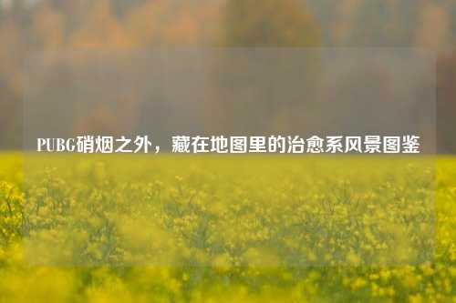 PUBG硝烟之外,藏在地图里的治愈系风景图鉴