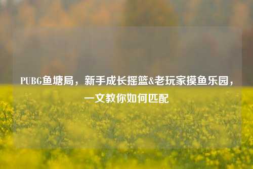 PUBG鱼塘局,新手成长摇篮&老玩家摸鱼乐园,一文教你如何匹配