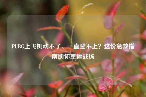 PUBG上飞机动不了、一直登不上？这份急救指南助你重返战场